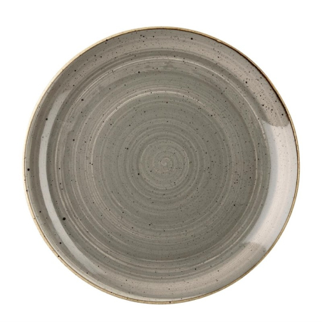 Assiettes rondes grises Churchill Stonecast 260mm (lot de 12)