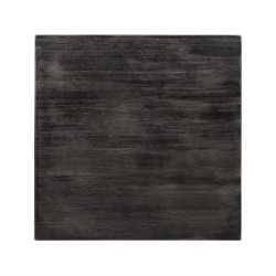 Plateau de table carr&eacute; pr&eacute;-perc&eacute; vintage noir Bolero 700mm
