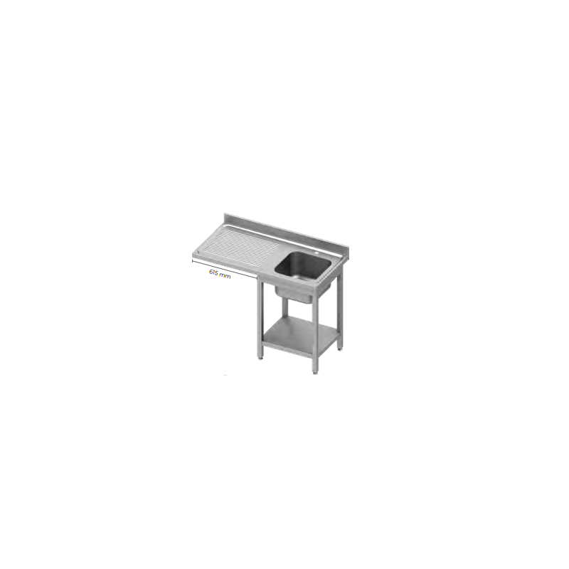 1-BAC (D) Duik met ruimte voor vaatwasser 1200x700x900, om te worden gemonteerd