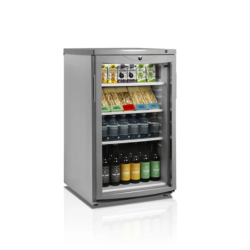 Kleine gekoelde vitrinekast, positief gekoeld 120L