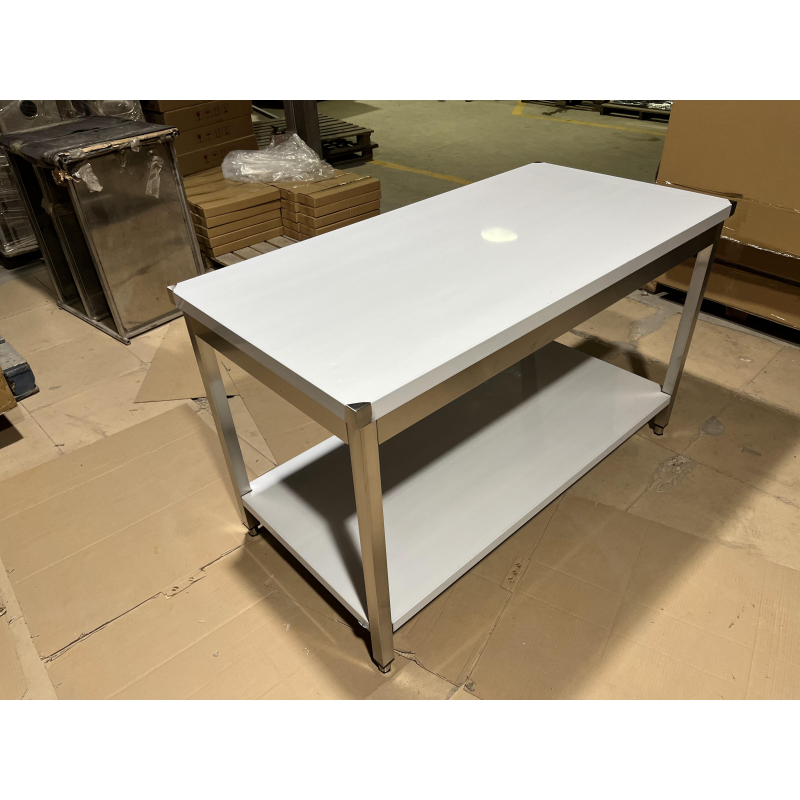 Roestvrijstalen tafel met onderblad 1800 x 700mm - GDATS-187 - Materiel Horeca