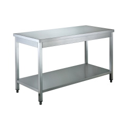 Roestvrijstalen tafel met onderblad 1800 x 700mm -&hellip;