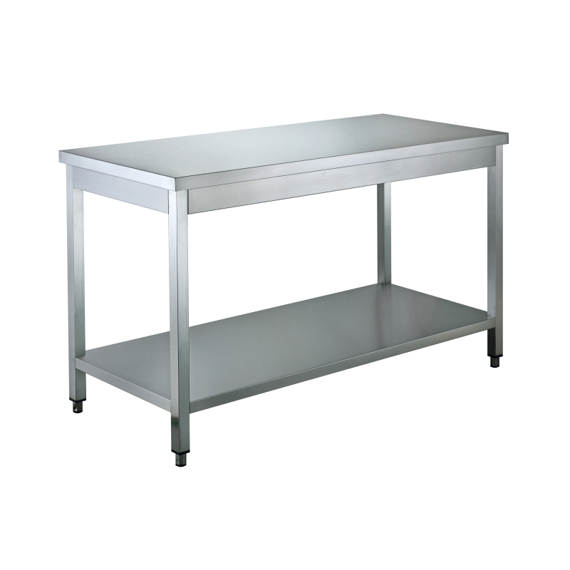 RVS werktafel met onderblad 800 x 700 mm - GDATS-87