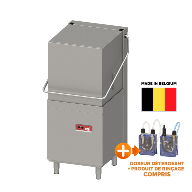 Professionele vaatwasser met korfdeksel, 500x500 mm