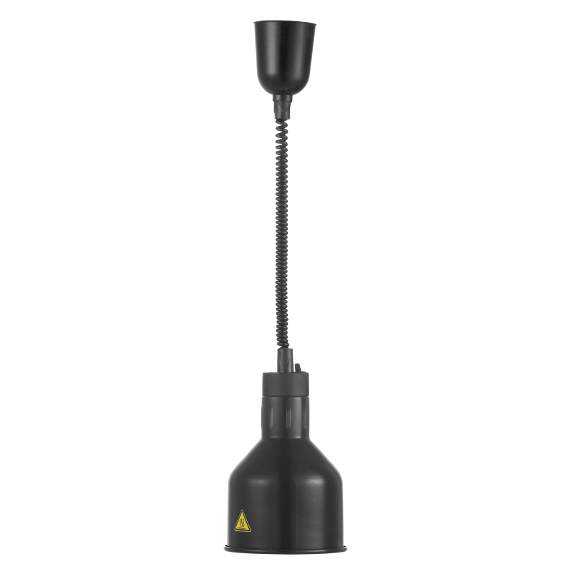 Zwarte verwarmingslamp 175 mm diam.