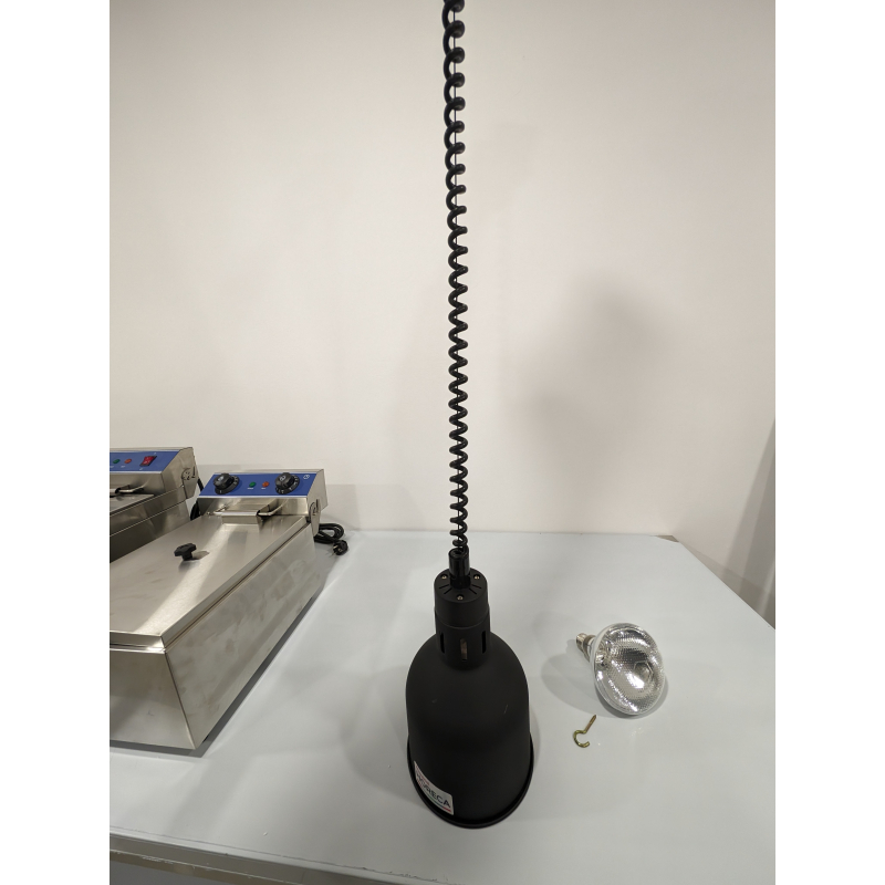 Zwarte verwarmingslamp 175 mm diam.