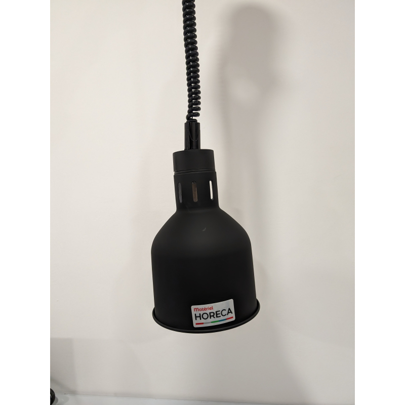Zwarte verwarmingslamp 175 mm diam.