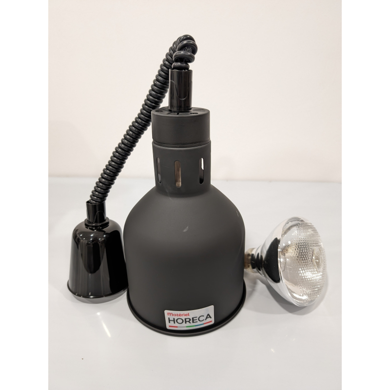 Zwarte verwarmingslamp 175 mm diam.