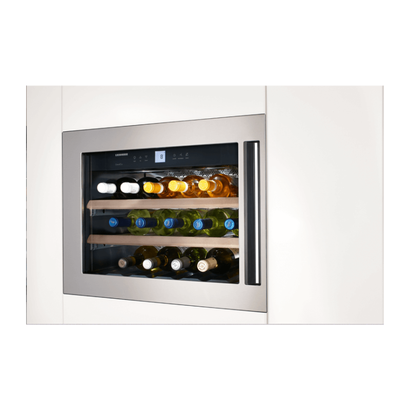 Armoire &agrave; Vin Encastrable Porte en Acier Inox - WKEes 553-26 - Liebherr