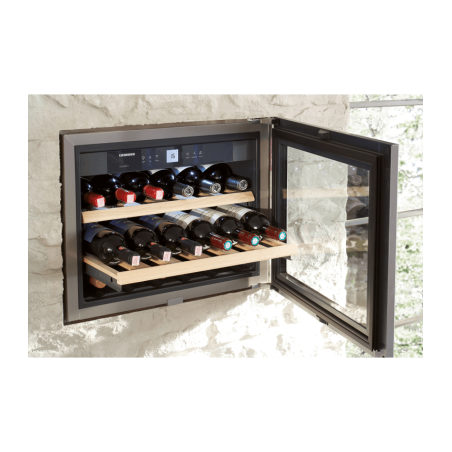 Armoire &agrave; Vin Encastrable Porte en Acier Inox - WKEes 553-26 - Liebherr