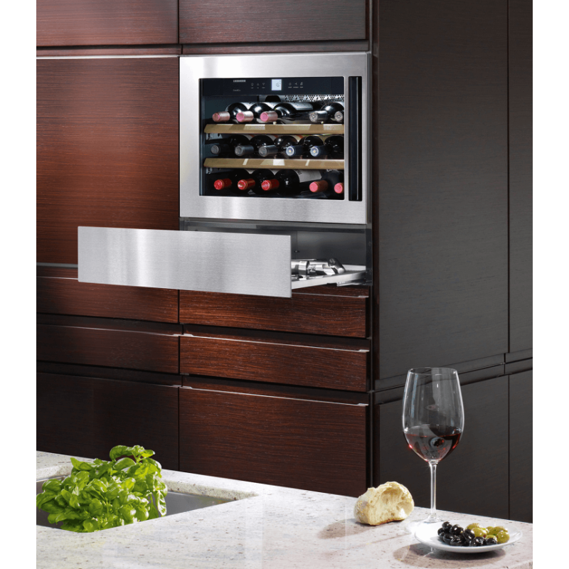 Armoire &agrave; Vin Encastrable Porte en Acier Inox - WKEes 553-26 - Liebherr