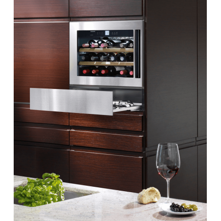 Armoire &agrave; Vin Encastrable Porte en Acier Inox - WKEes 553-26 - Liebherr