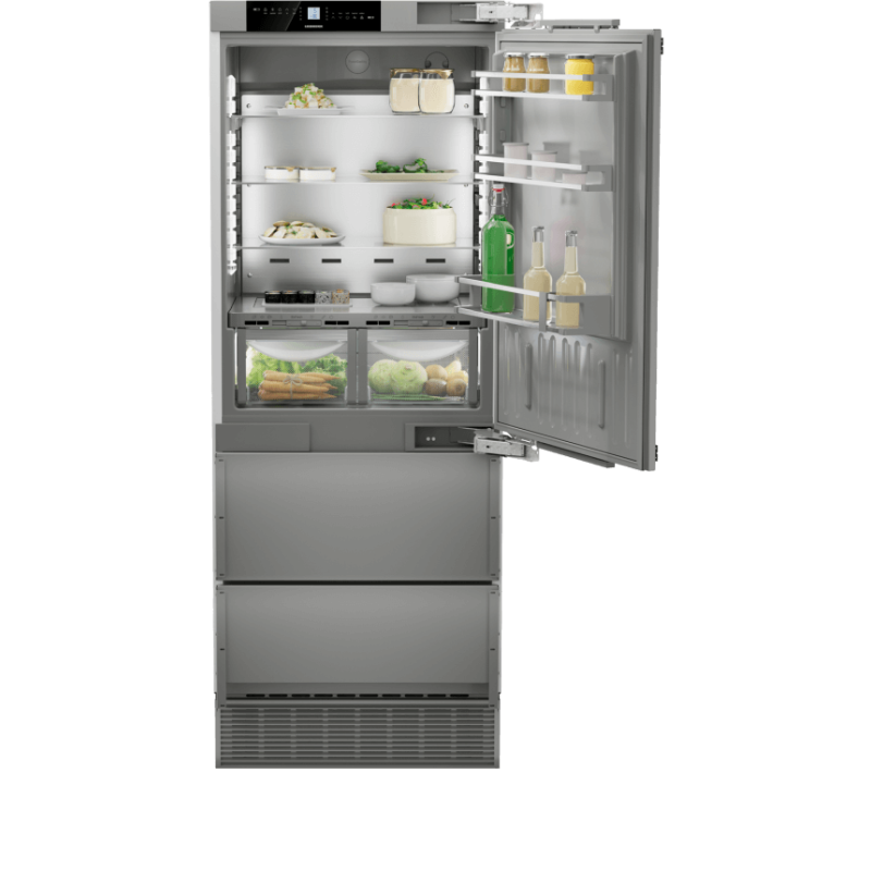 R&eacute;frig&eacute;rateur combin&eacute; encastrable avec machine &agrave; gla&ccedil;ons - ECBNe 7870-20 - Liebherr