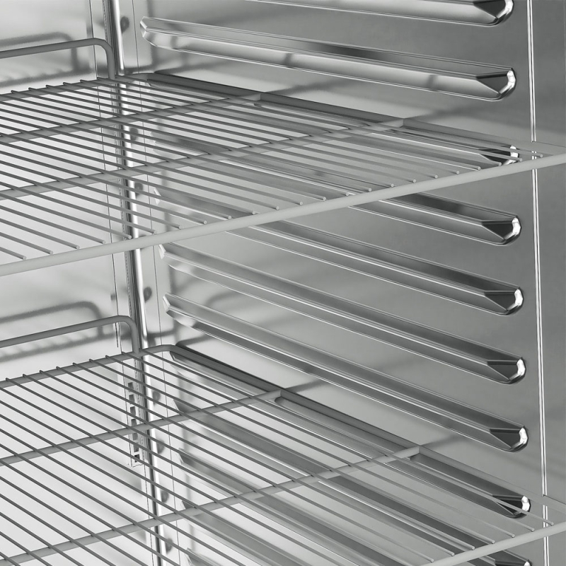 Gekoelde kast met ventilatie 1400 L 2 deuren GN 2/1, op wielen - Diamond - ID140/R9