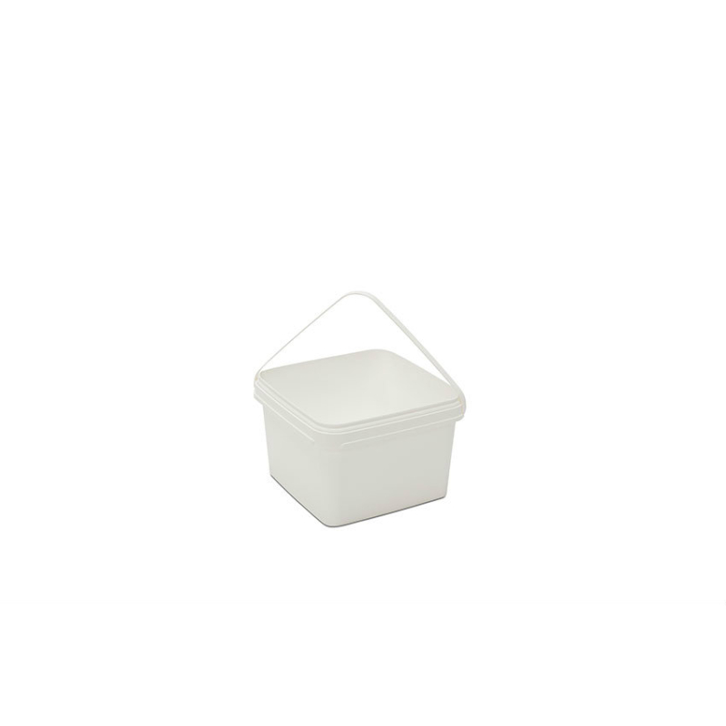 Seau carre - 3,5l Avec support plastique - sans couvercle - SBP-6035-010 - Linum