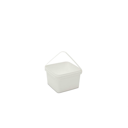 Seau carre - 3,5l Avec support plastique - sans couvercle - SBP-6035-010 - Linum