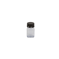 Pot carre a large ouverture - 100ml Serie 310 pvc - a bouchon a visser scel. - KPT-0100-990 - Linum