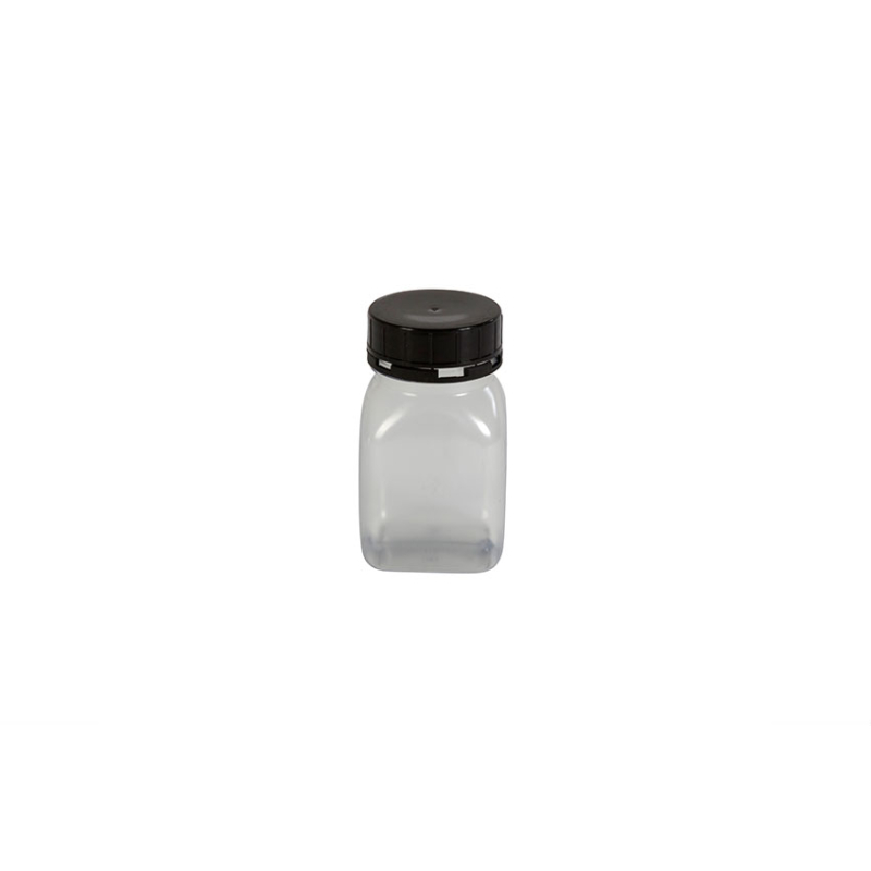 Pot carre a large ouverture - 200ml Serie 310 pvc - bouchon a visser scell. - KPT-0200-990 - Linum