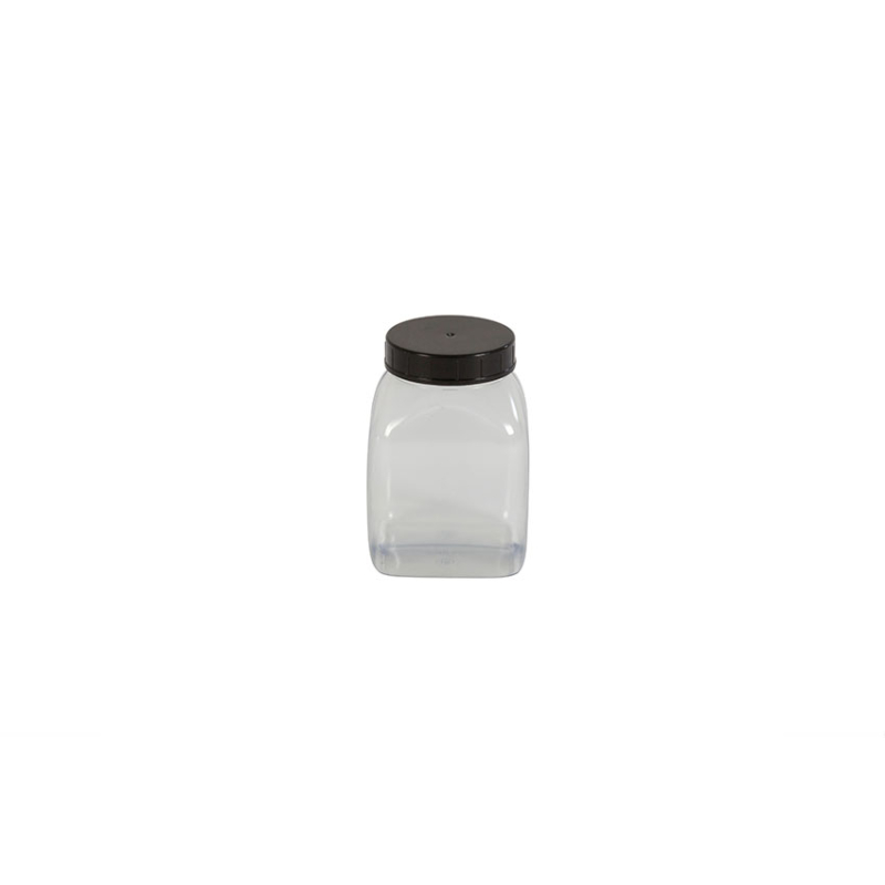 Pot carre a large ouverture - 300ml Serie 310 pvc/petg - KPV-0300-990 - Linum