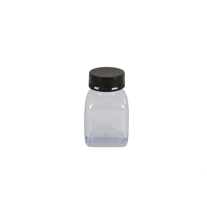 Pot carre a large ouverture - 300ml Serie 310 pvc - bouchon a visser scell. - KPT-0300-990 - Linum