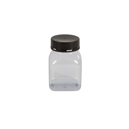 Pot carre a large ouverture - 500ml Serie 310 pvc - bouchon a visser scell. - KPT-0500-990 - Linum