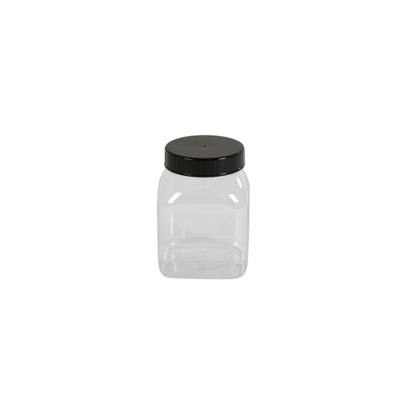 Pot carre a large ouverture - 500ml Serie 310 pvc/petg - KPE-0500-990 - Linum