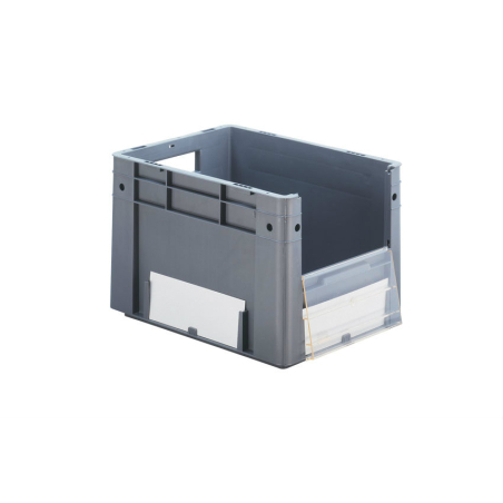 Porte rabattable transp. - 195x135 mm Pour bac euronorm pb-4327-fov - SCC-9902-990 - Linum