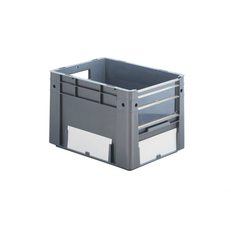 Porte rabattable transp. - 265x135 mm Pour bac euronorm pb-6427-fov - SCC-9905-990 - Linum