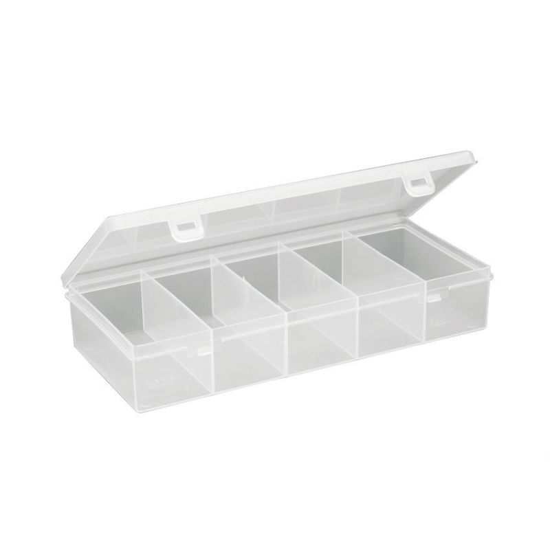 Boite de rangement a compart. Fixes (5) 125x270x50 mm - serie 5000 - STR-5002-990 - Linum