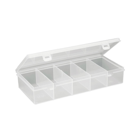 Boite de rangement a compart. Fixes (5) 125x270x50 mm - serie 5000 - STR-5002-990 - Linum