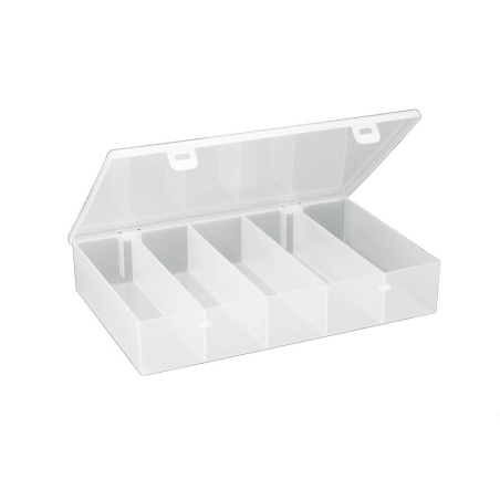 Boite de rangement a compart. Fixes (5) 188x268x50 mm - serie 5000 - STR-5004-990 - Linum