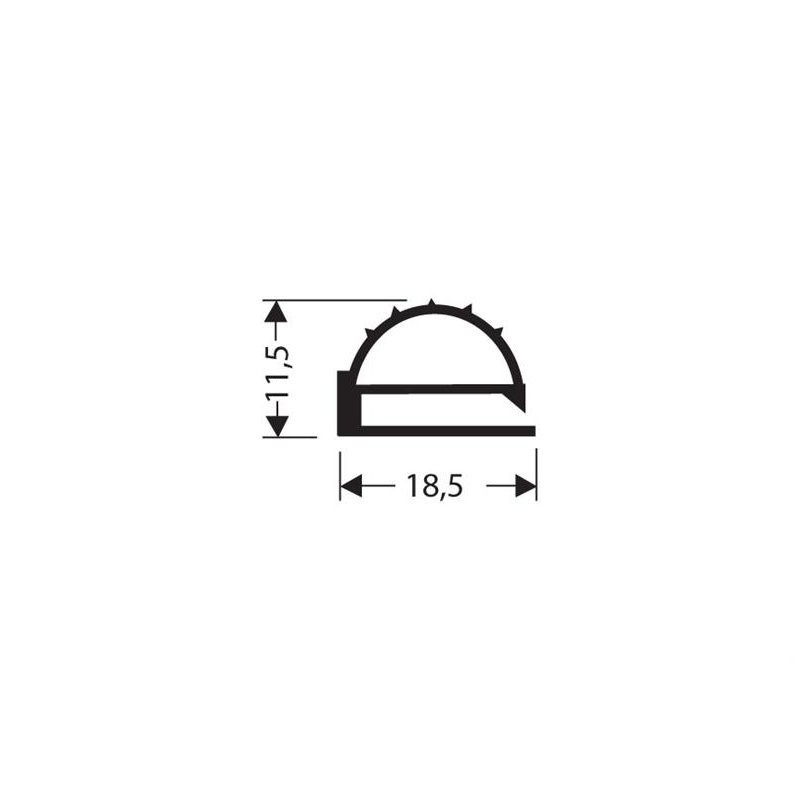 Profil plat pvc  - JPF-0150-020 - Linum