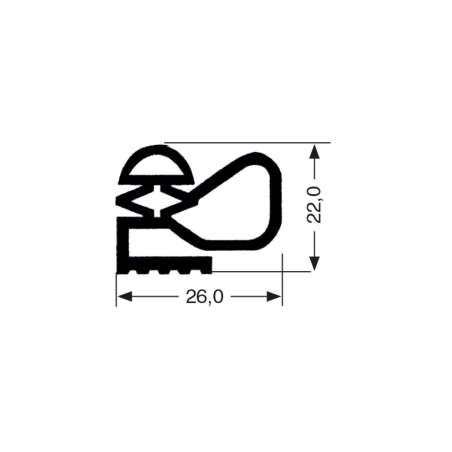 Profil plat pvc 3000mm/lng - JPF-0200-020 - Linum