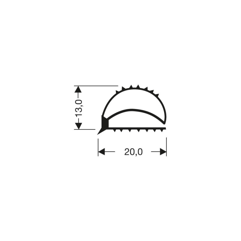 Profil plat pvc  - JPF-0181-050 - Linum