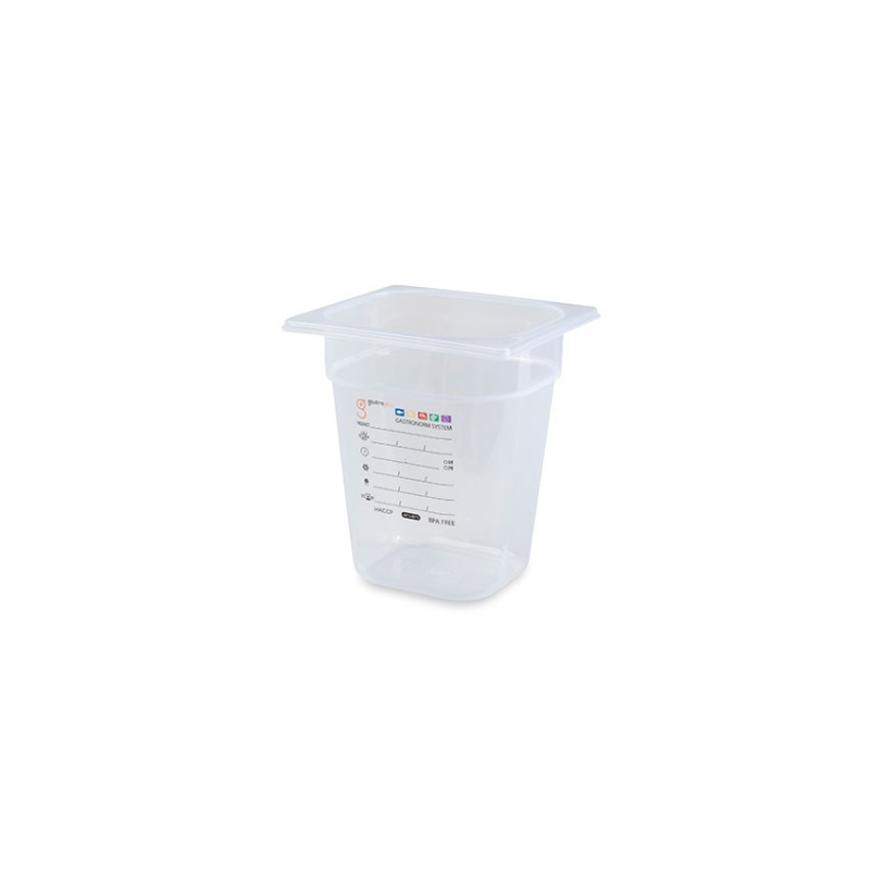Gn1/6 - profondeur 200 mm (haccp) Sans bpa - label iml - sans couvercle - LPM-1620-990 - Linum