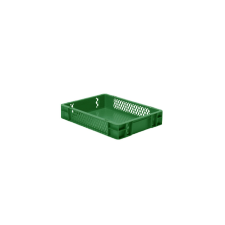 Euronorm 400x300x75mm - standard Fond plein - cotes ajoures - RTD-4070-040 - Linum