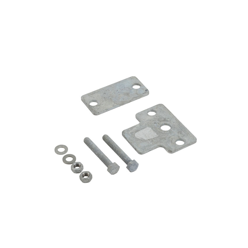 Plaque de fixation galvanisee + visserie Pour support au sol - 4pce/set - MGS-9001-000 - Linum