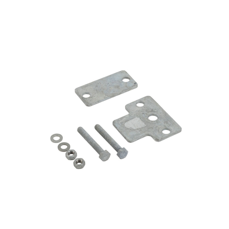 Plaque de fixation galvanisee + visserie Pour support au sol - 4pce/set - MGS-9001-000 - Linum