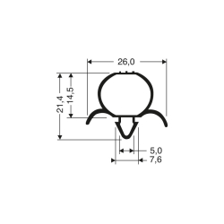Joint a clipser 2500mm/lng - JPC-0041-020 - Linum