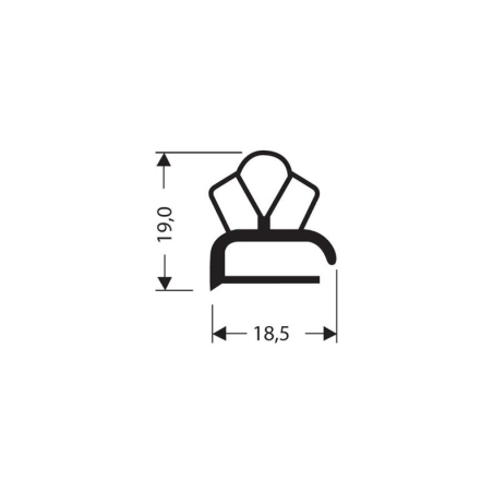 Profil plat pvc  - JPF-0040-050 - Linum