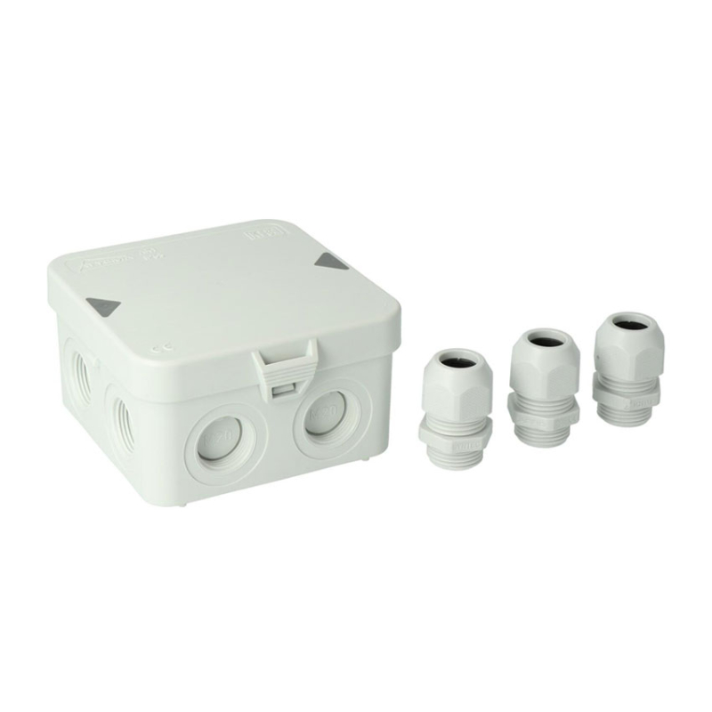Bo&icirc;te de raccordement Attema - incl 3 presse-&eacute;toupes m20 - ELK-9008-000 - Linum