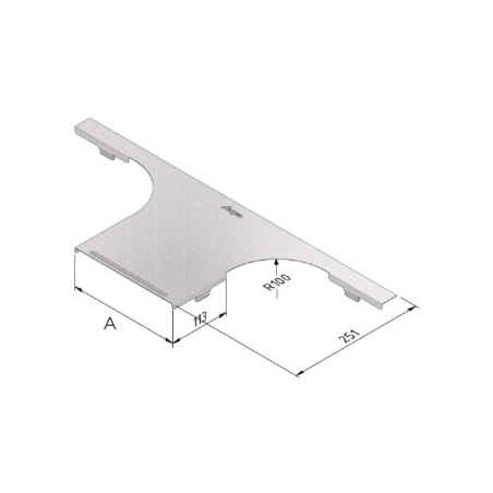 Couvercle chemin c&acirc;bles d&eacute;rivation 150mm Sendzimir - CSS-8691-000 - Linum