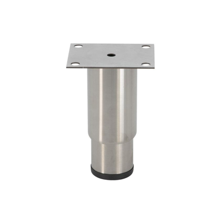 Pied reglable inox - 145mmh - 100x80mm Plaque inox - semelle synth. Noire - LSP-2311-020 - Linum
