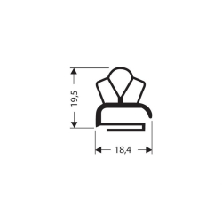 Profil plat pvc 2500mm/lng - JPF-0140-010 - Linum
