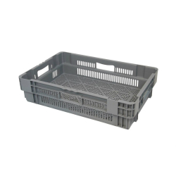 Bac gerbable emboitable - 600x400x140 Fond et cotes ajoures - euronorm - NMP-6144-050 - Linum
