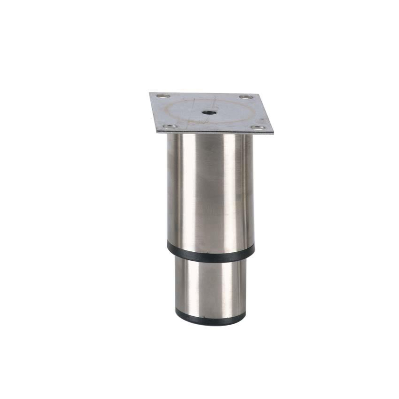 Pied reglable inox - 145mmh - 100x80mm Plaque inox - semelle synth. Noire - LSP-2310-020 - Linum