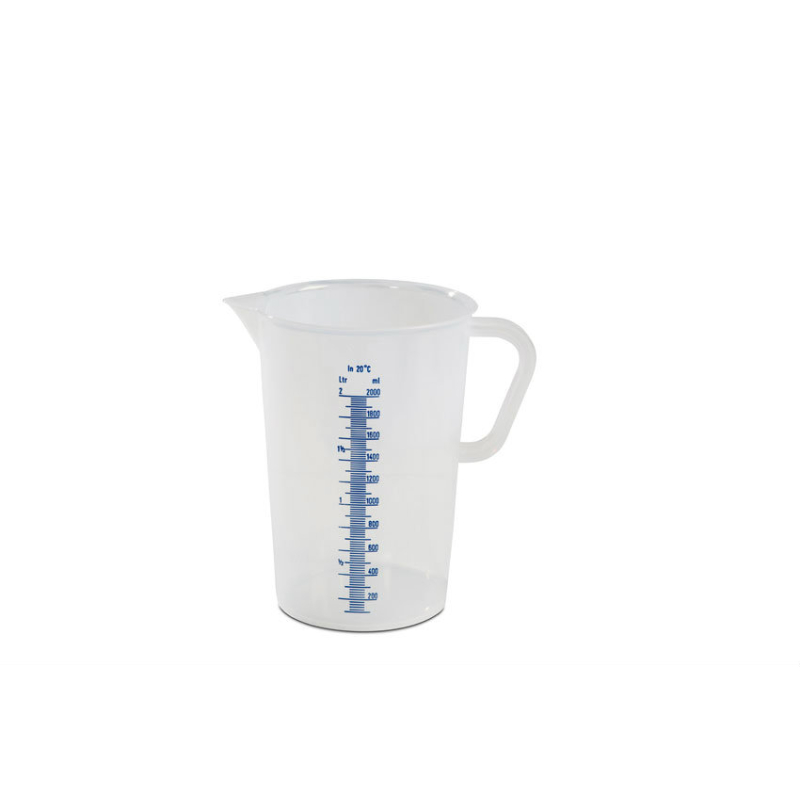 Becher gradue - 2000 ml Graduation bleue en relief - MEJ-2000-991 - Linum