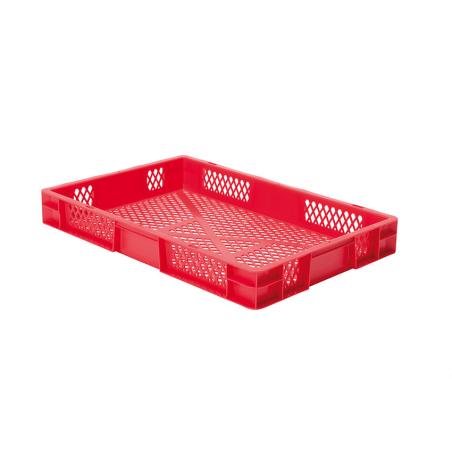 Euronorm 600x400x75 mm - standard Fond & cotes ajoures - RTP-6070-070 - Linum
