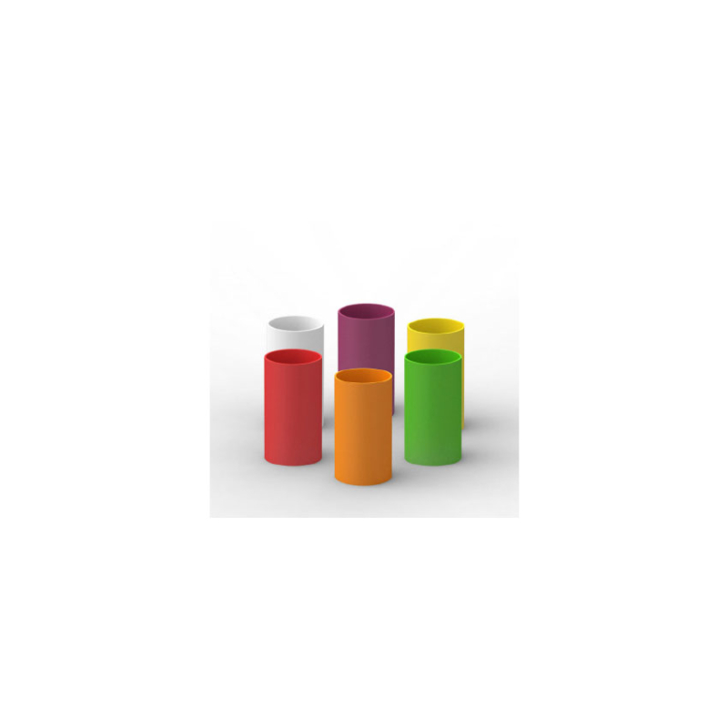 Goulot silicone pr ffo-100 - 6pce/pck Blanc-jaune-rouge-vert-orange-bordeaux - FFO-1003-000 - Linum