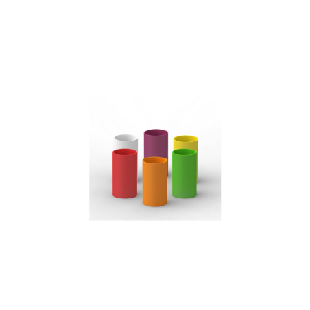 Goulot silicone pr ffo-100 - 6pce/pck Blanc-jaune-rouge-vert-orange-bordeaux - FFO-1003-000 - Linum